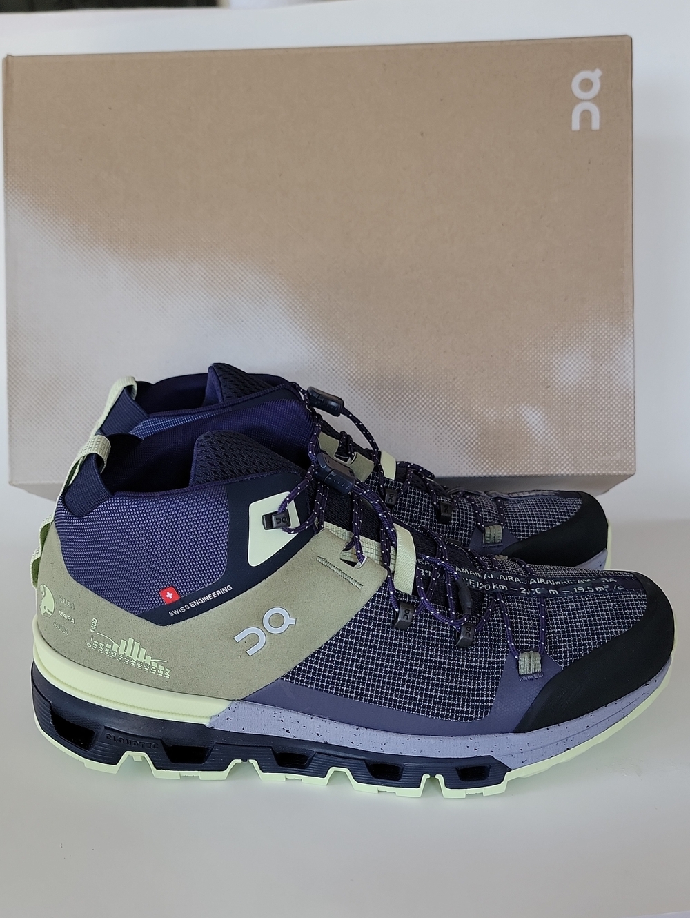 Size 9.5W-On Cloudtrax Women's Hiking Shoes Reseda/Lavender MPN 53.99053